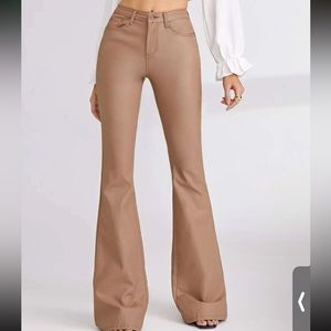 Leather bell bottoms